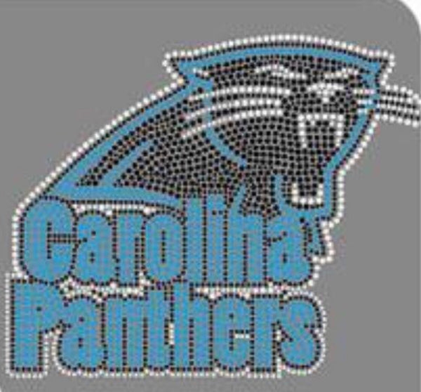 Carolina Panthers 8.37x6.86 Rhinestone Iron On Transfer – Pretty Lil  Things PLT Wholesale