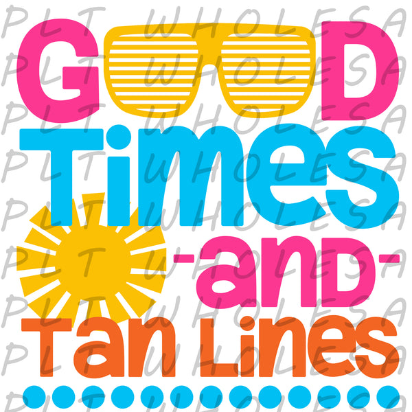 Good Times and Tan Lines - Dye Sub Heat Transfer Sheet – Pretty Lil ...