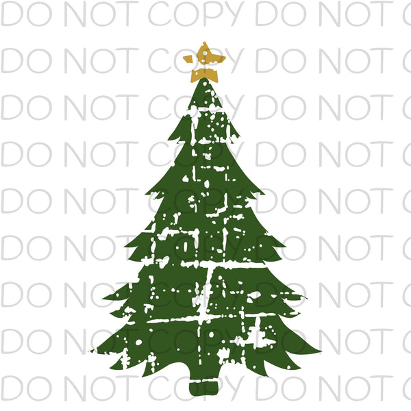 Distressed Christmas Tree Transfer Sheet – Pretty Lil Things PLT Wholesale