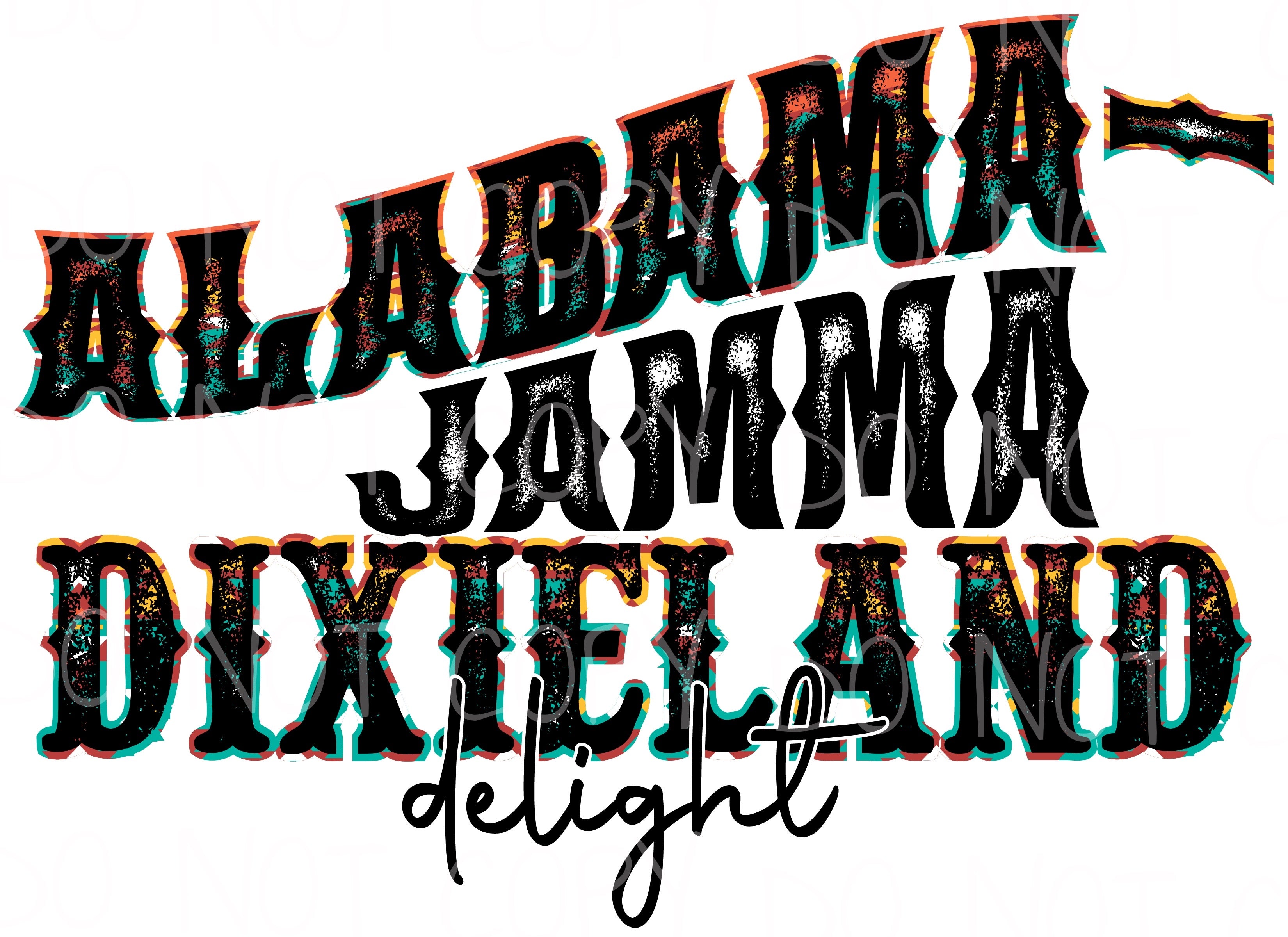 Alabama Jamma Dixieland Delight Transfer Sheet – Pretty Lil Things PLT ...