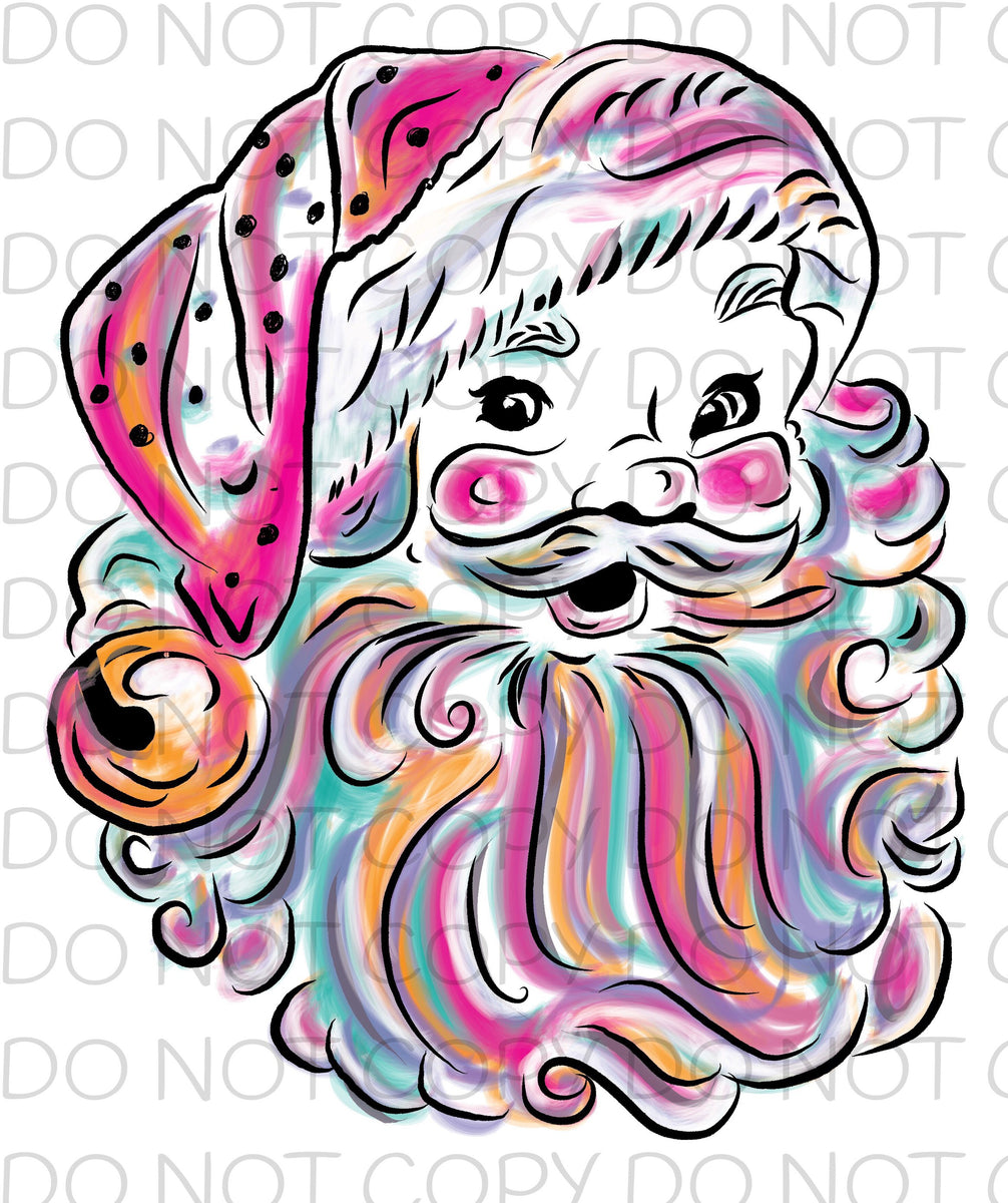 Colorful Santa Transfer Sheet – Pretty Lil Things PLT Wholesale